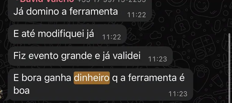 Depoimento: fiz evento grande e já validei, a ferramenta é boa