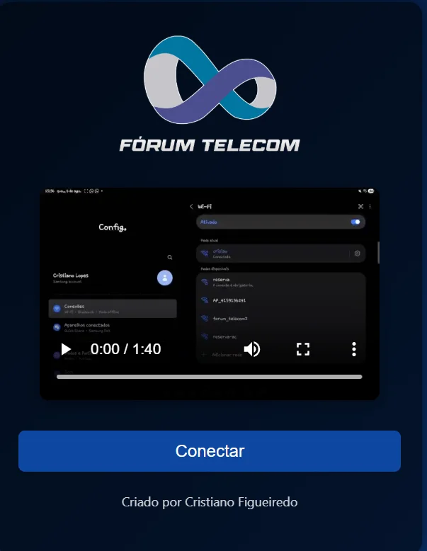 Página hotspot com vídeo